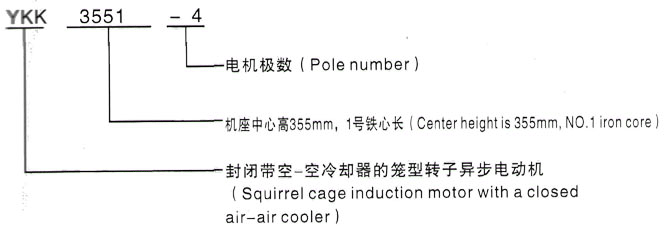 YKK系列(H355-1000)高压YJTFKK5601-12-355KW三相异步电机西安泰富西玛电机型号说明